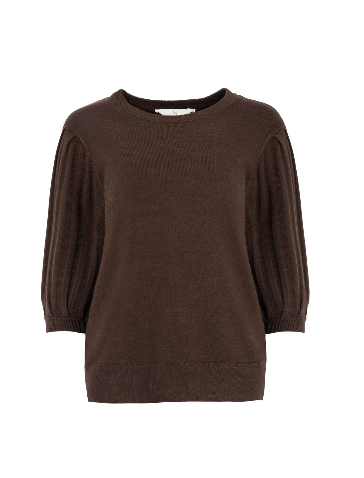 Trui Espe 1/2 SS-RMB Brei | Ganache Brown