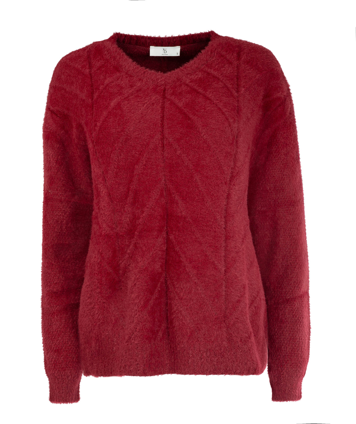 Trui Belins LS-RMJ Furry Knit | Rhubarb Red