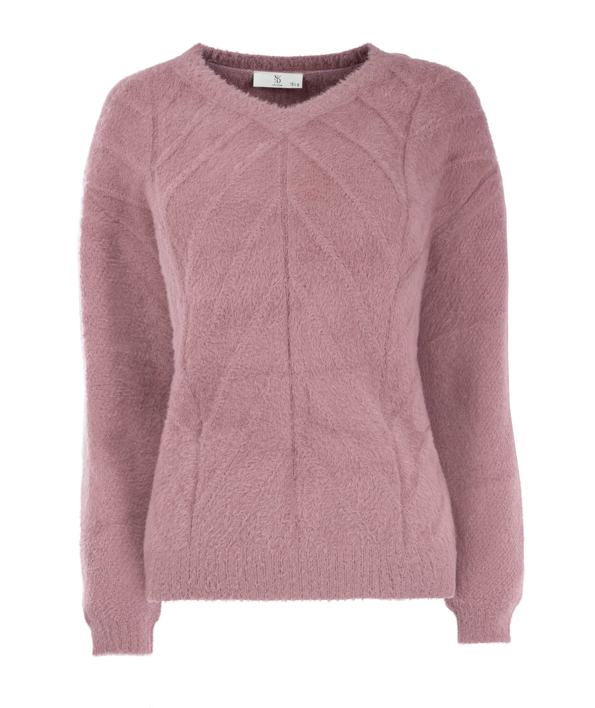 Ontario LS-RMJ Furry Knit | Nostalgia Rose