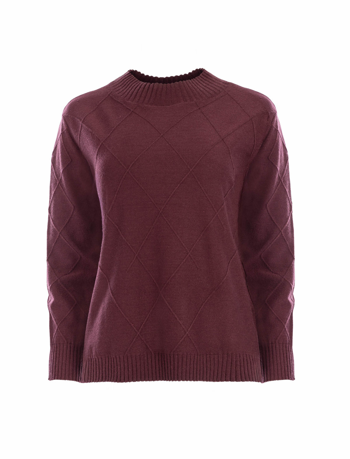 Trui Lesia LS-RMB Design Brei | Grape Wine