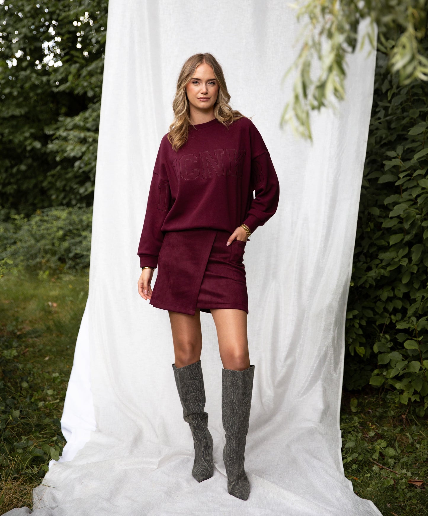 Stien Brushed Fleece | Bordeaux
