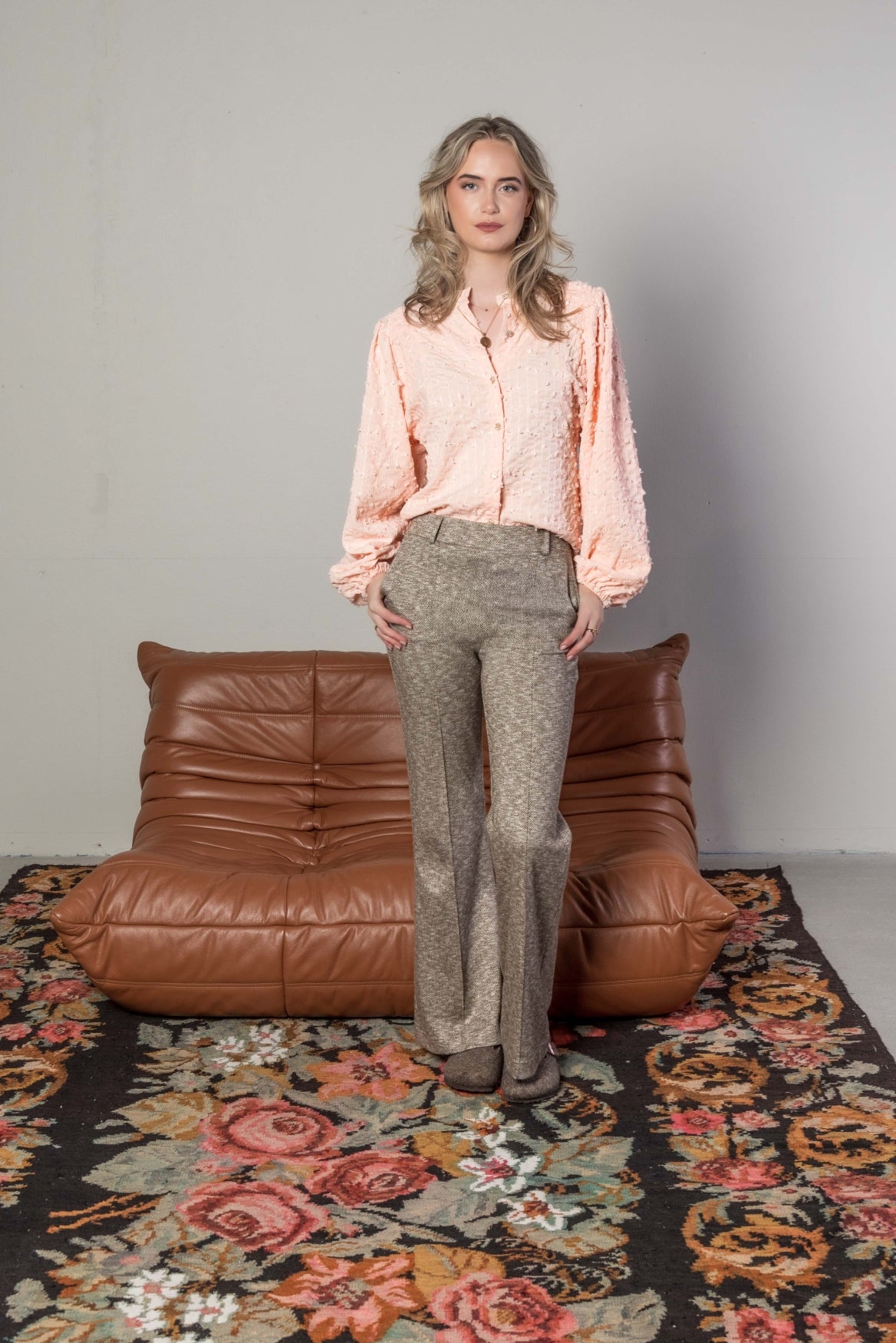 Ilze Herringbone | Dark Brown