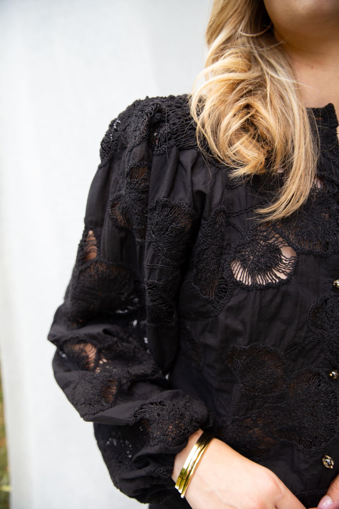 Job Open Embroidery | Black