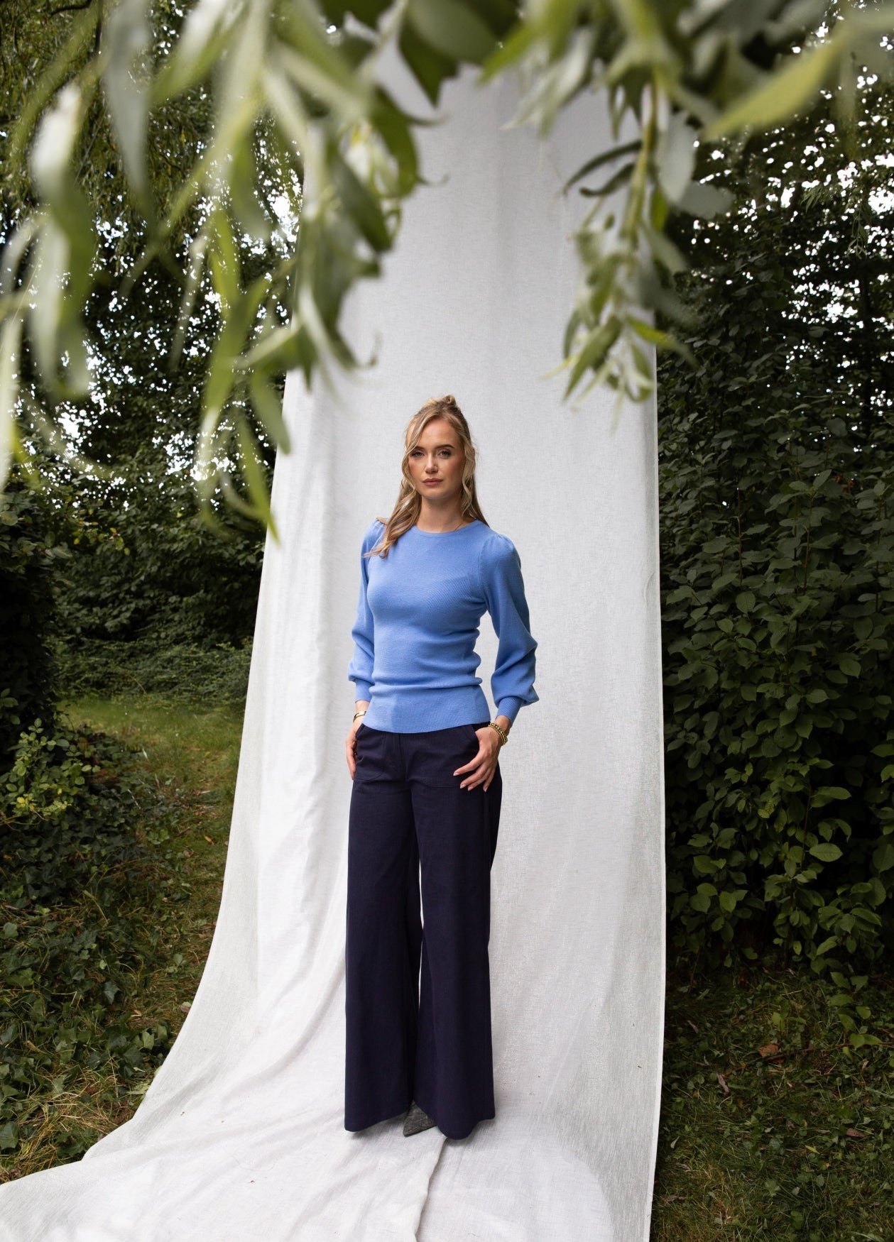 Banu Fine Knit | Jeans Blue