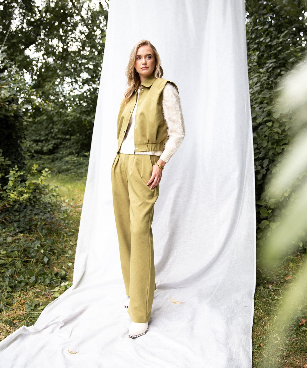 Nora Melange woven | Lime