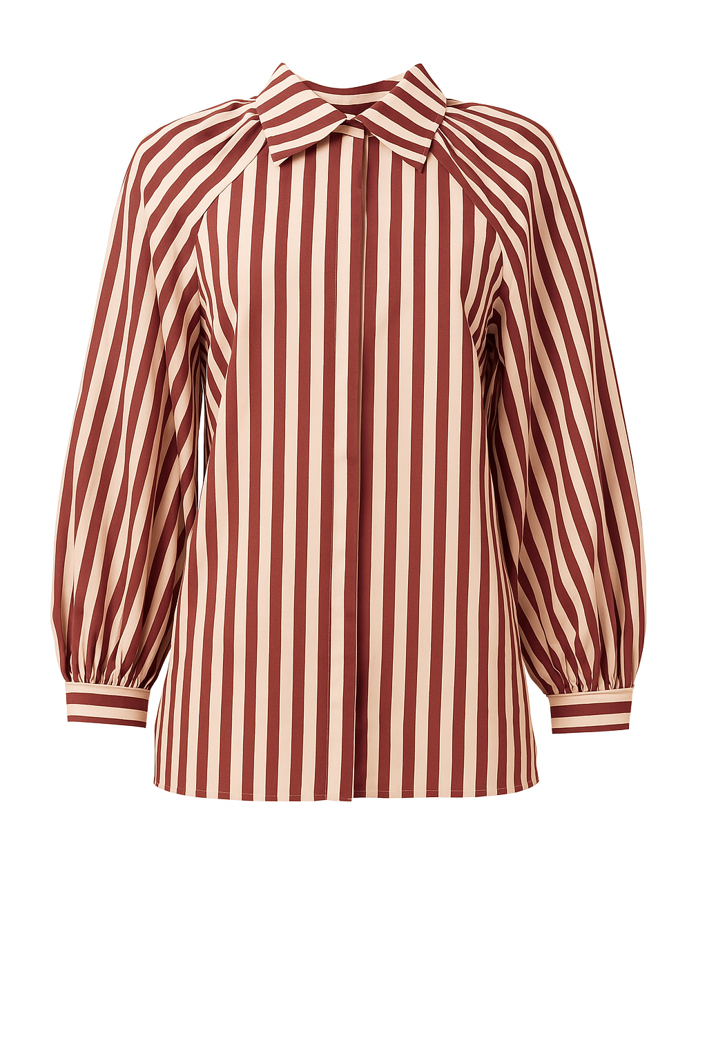 Lexie Cotton Polyamide Stripe | Bordeaux