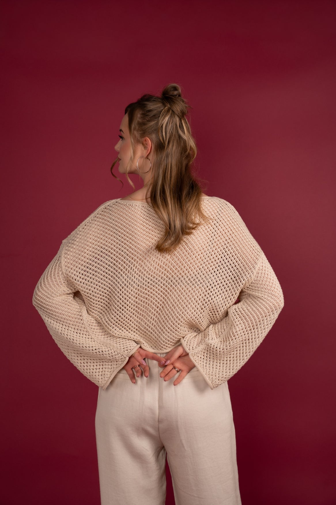 Top Carolina Open Knit | Beige