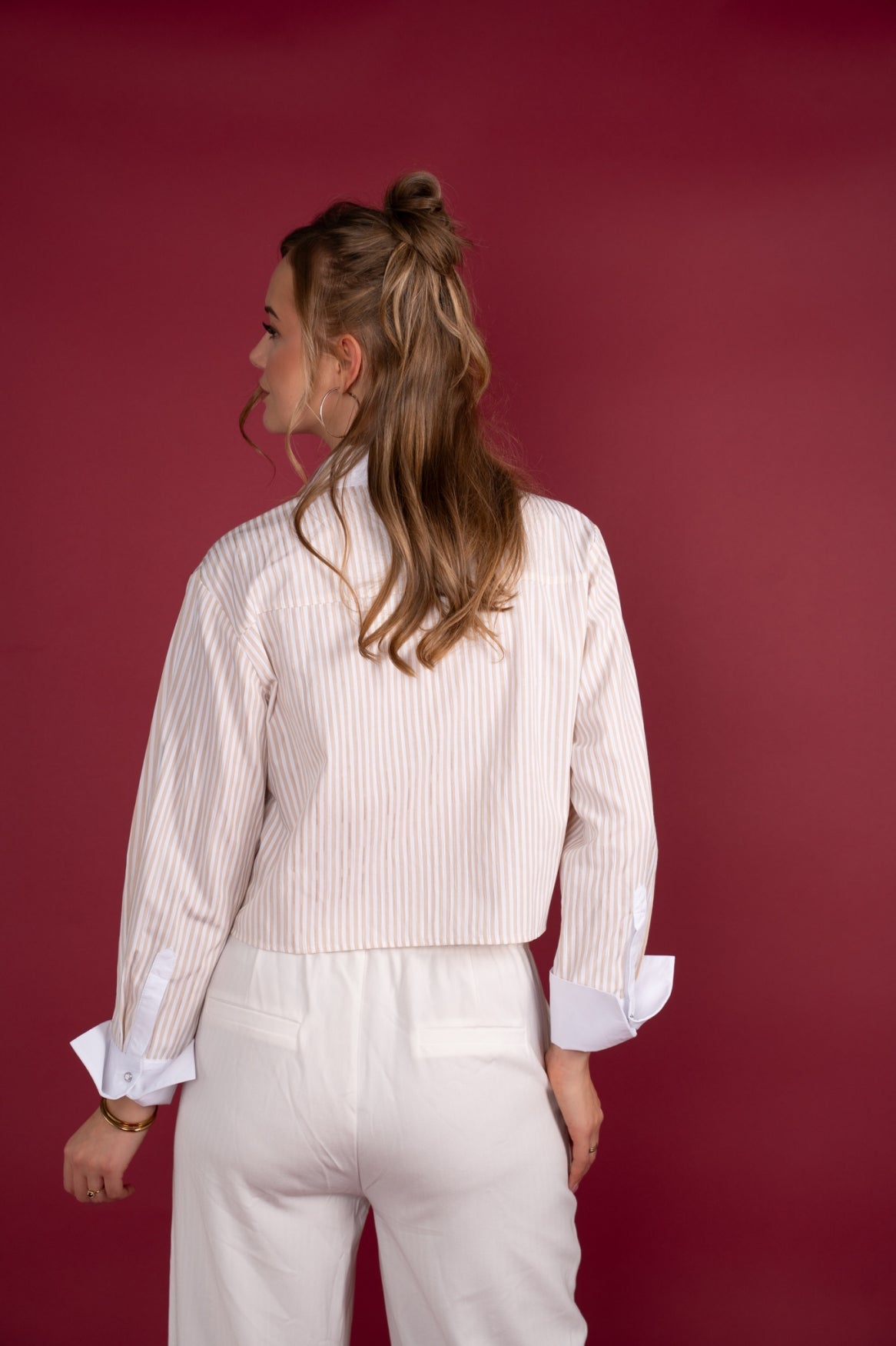 Blouse Neele Jacquard Stripe | Sand