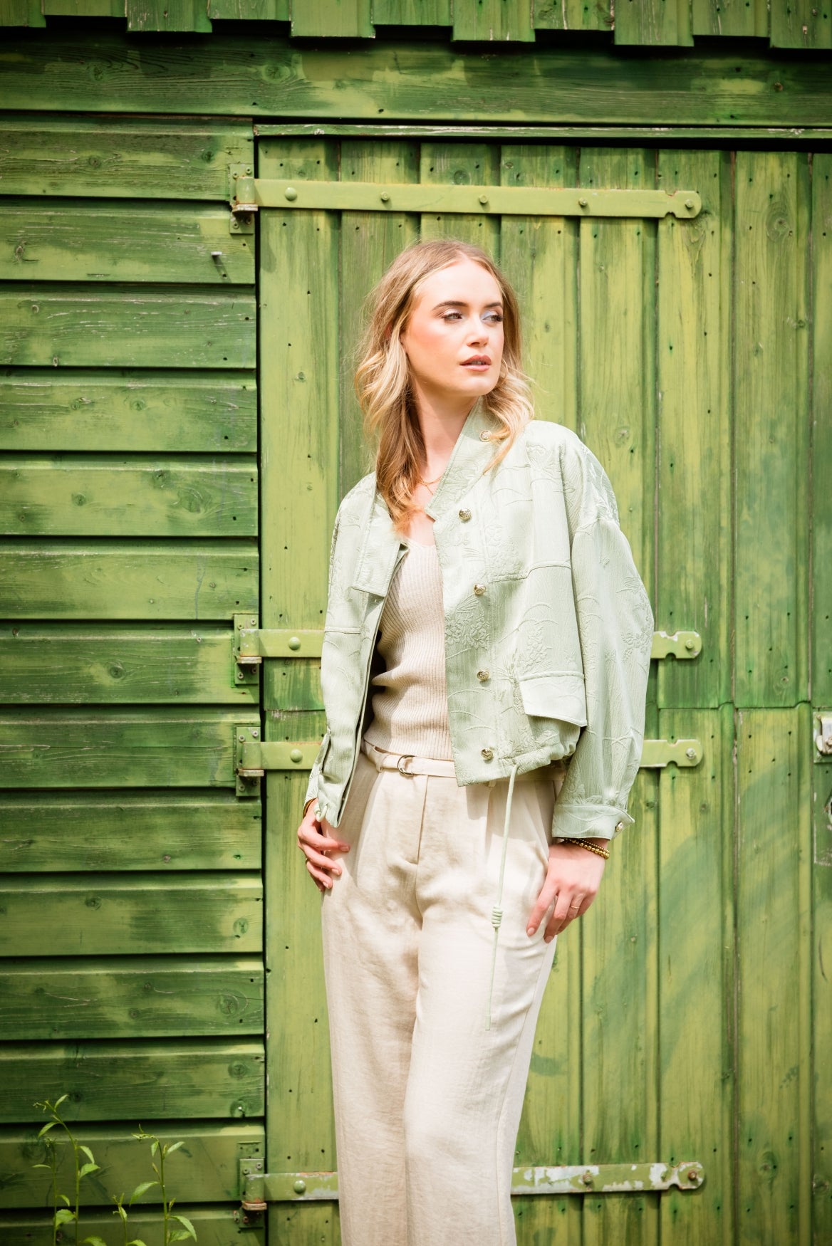 Carmela Knitted Linen | Light Beige