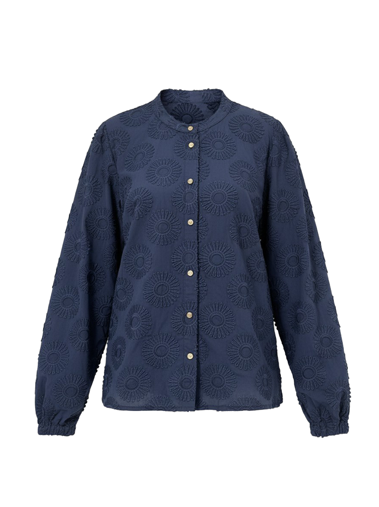 Job LS Sunny Flower Embroidery | Navy