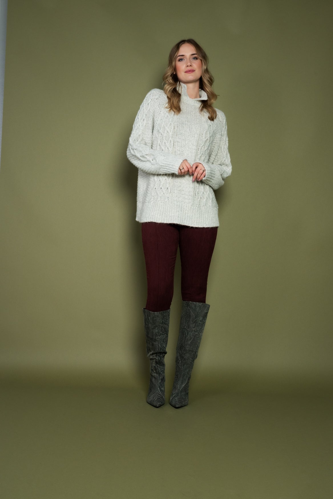 Kabeltrui Noortje Mixed Cable | Beige
