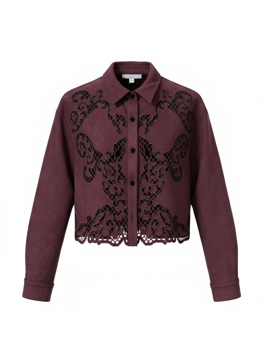 Blouse Noa Suedine | Aubergine
