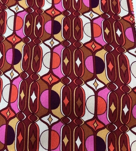 Marel Dress Bordeaux Retro Blocks Tricot | Bordeaux