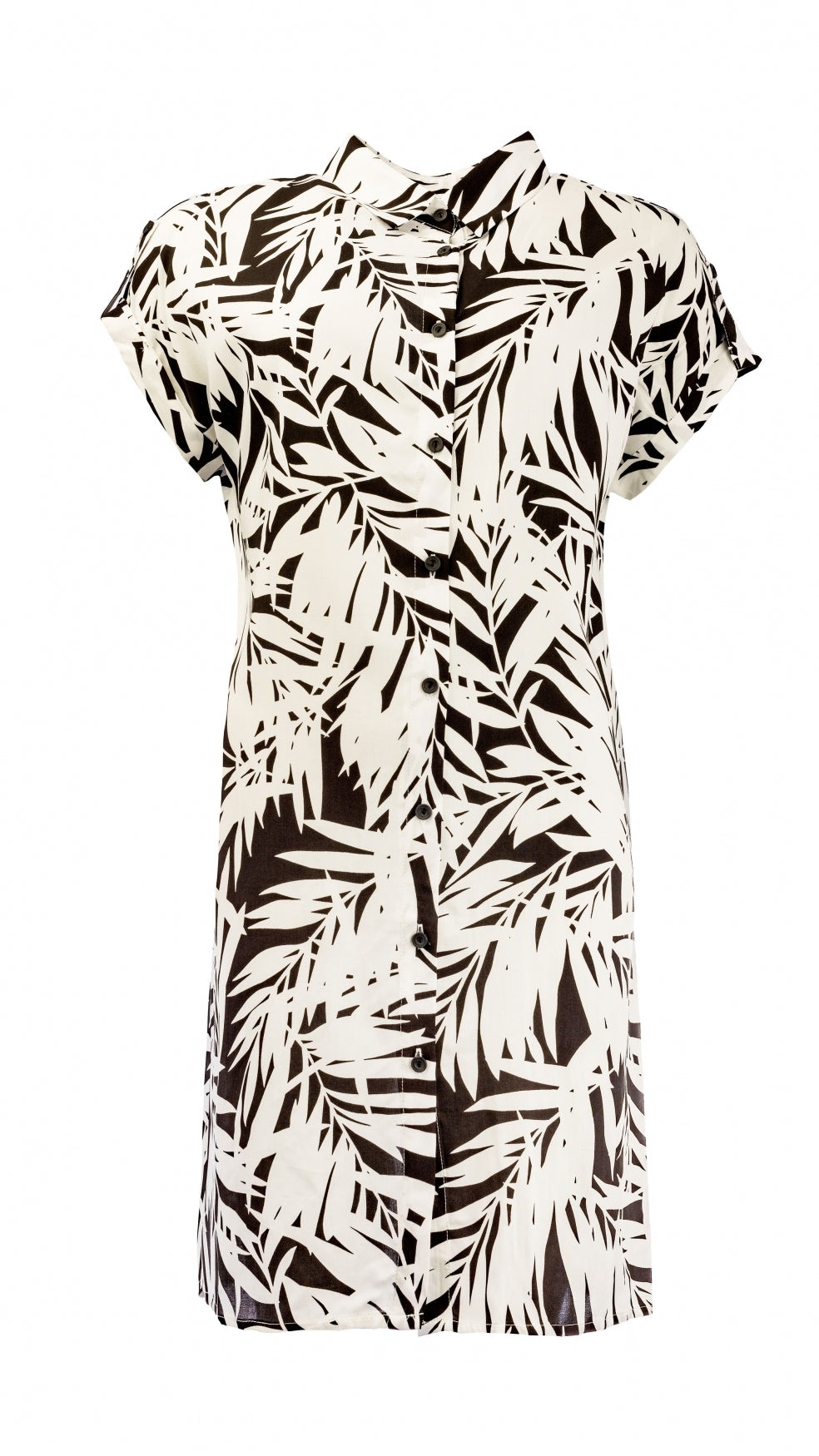 Annelie SS Black Hawaii Leafs Viscose | Black