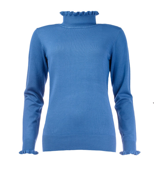 Ruffle LS-RMB Brei | Navy Peony