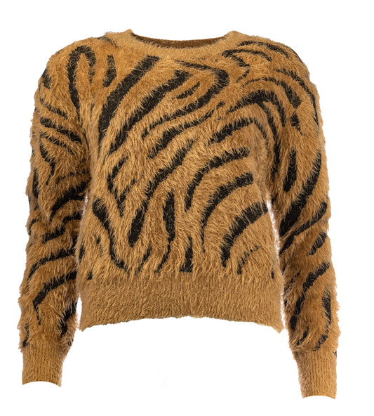 Feathers LS-RMJ Furry Zebra | Lion Brown-Black