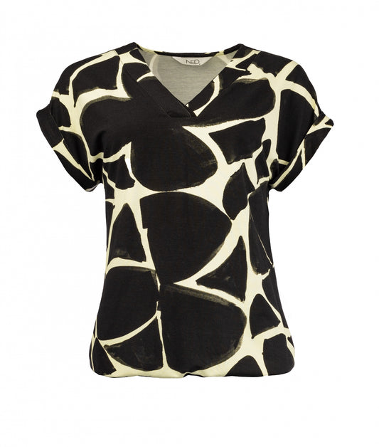 Noxan SS Black Big Figures Tricot | Black