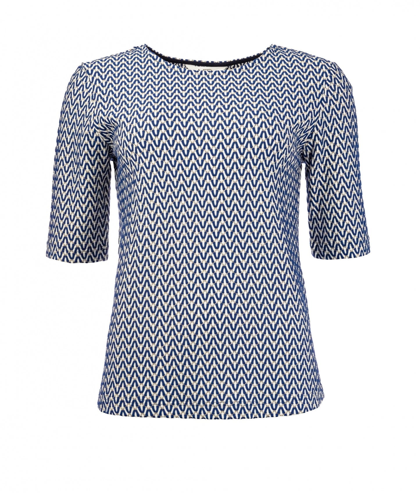 Valencian 1/2 SS Nebulas Blue Crincle Move Jacquard Tricot | Nebulas Blue