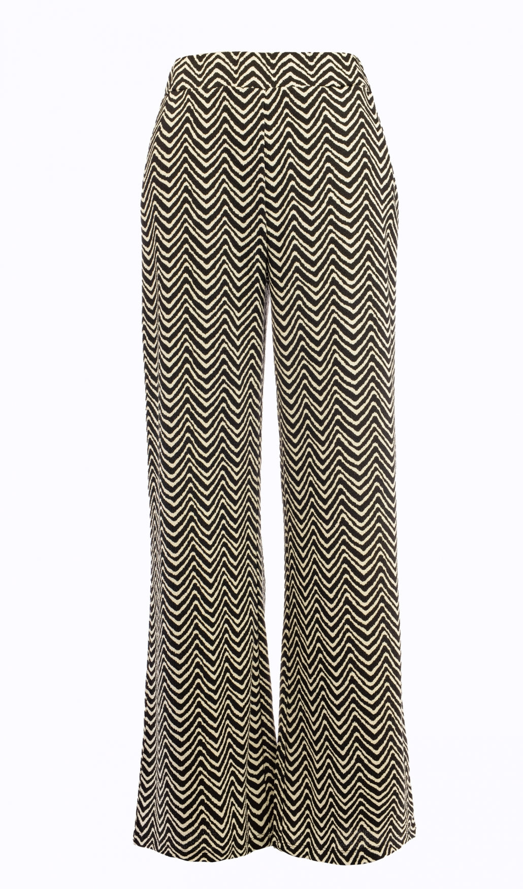 Sianda Black Zigzag Crincle Tricot | Black