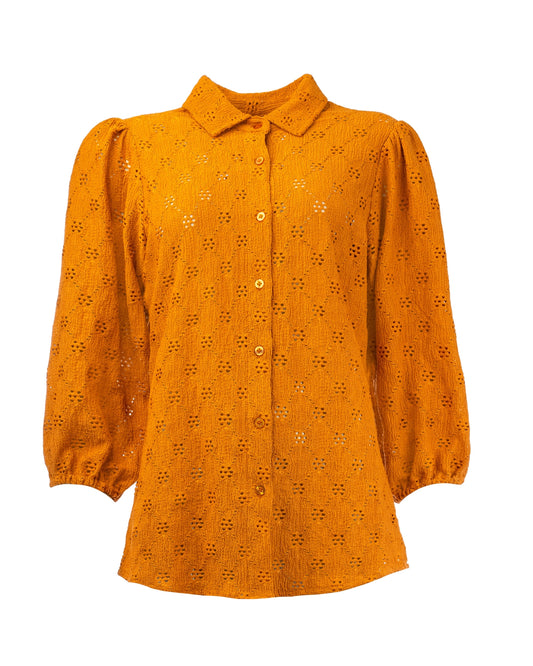 Mayliera 3/4 TR-RMJ Flower Ajour | Bone Brown