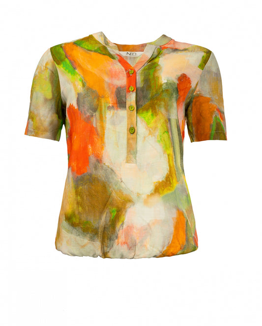 Lucie SS Celosia Orange Brush Crush Linenlook | Celosia Orange