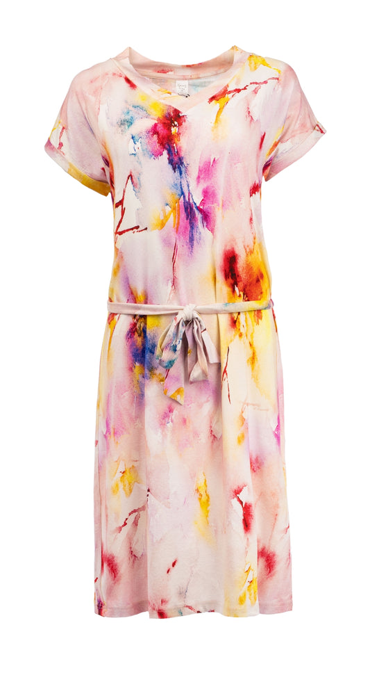 Mary SS Colored Big Aquarel Florals Tricot | Colored