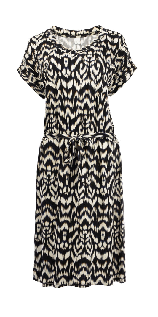 Mary SS  Marine Modern Ikat Tricot | Marine