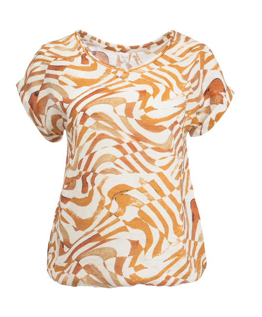 Nox PW SS Dk Sand Blocked Waves Woven | Dark Sand