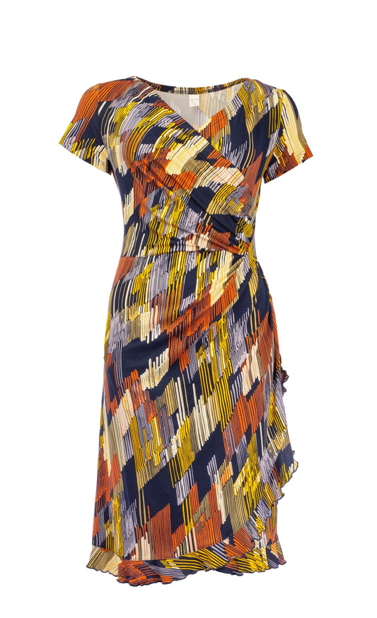 Jente 98 SS Yellow Striped Blocks Tricot | Yellow