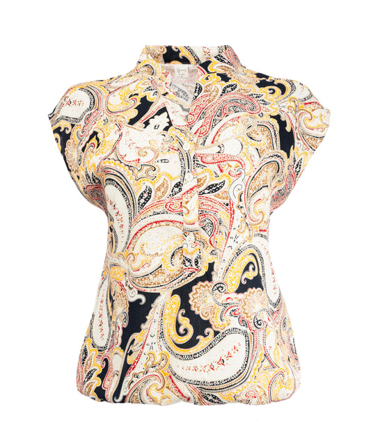 Lucie SL Marine Paisley Woven | Marine