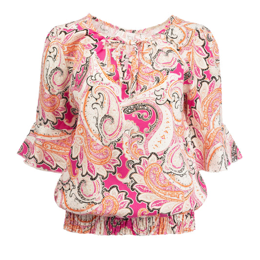 Rio Pink Paisley Woven | Pink