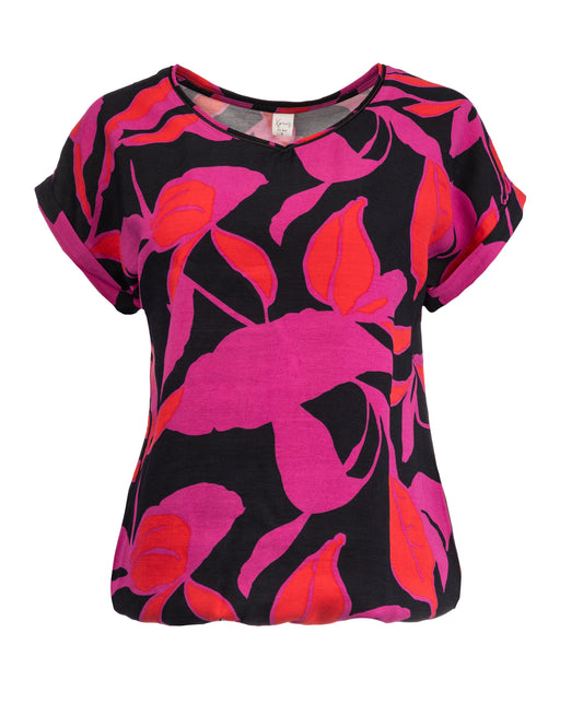 Nox PW SS Black Styled Flower Woven | Black