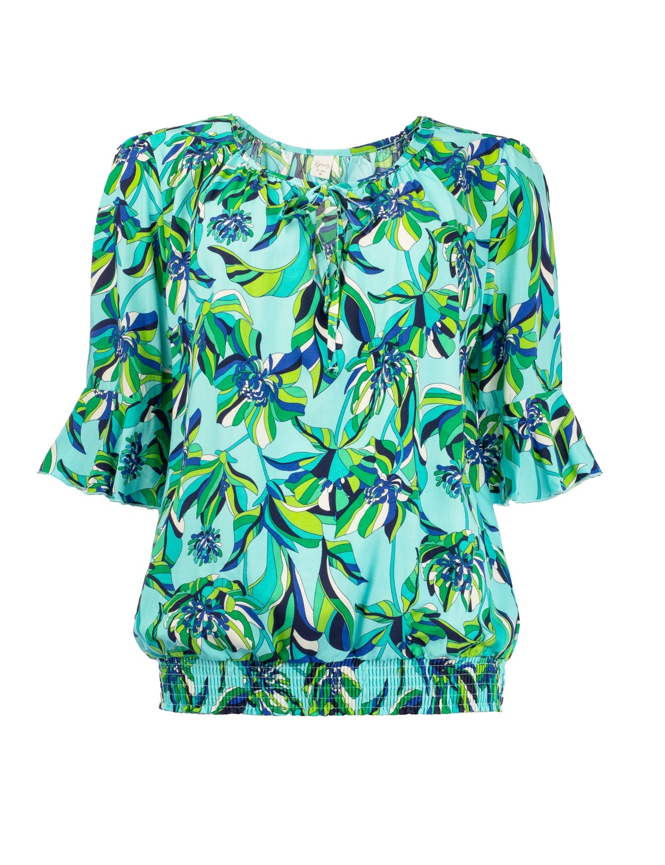 Rio Turquoise Petal Flower Tricot | Turquoise