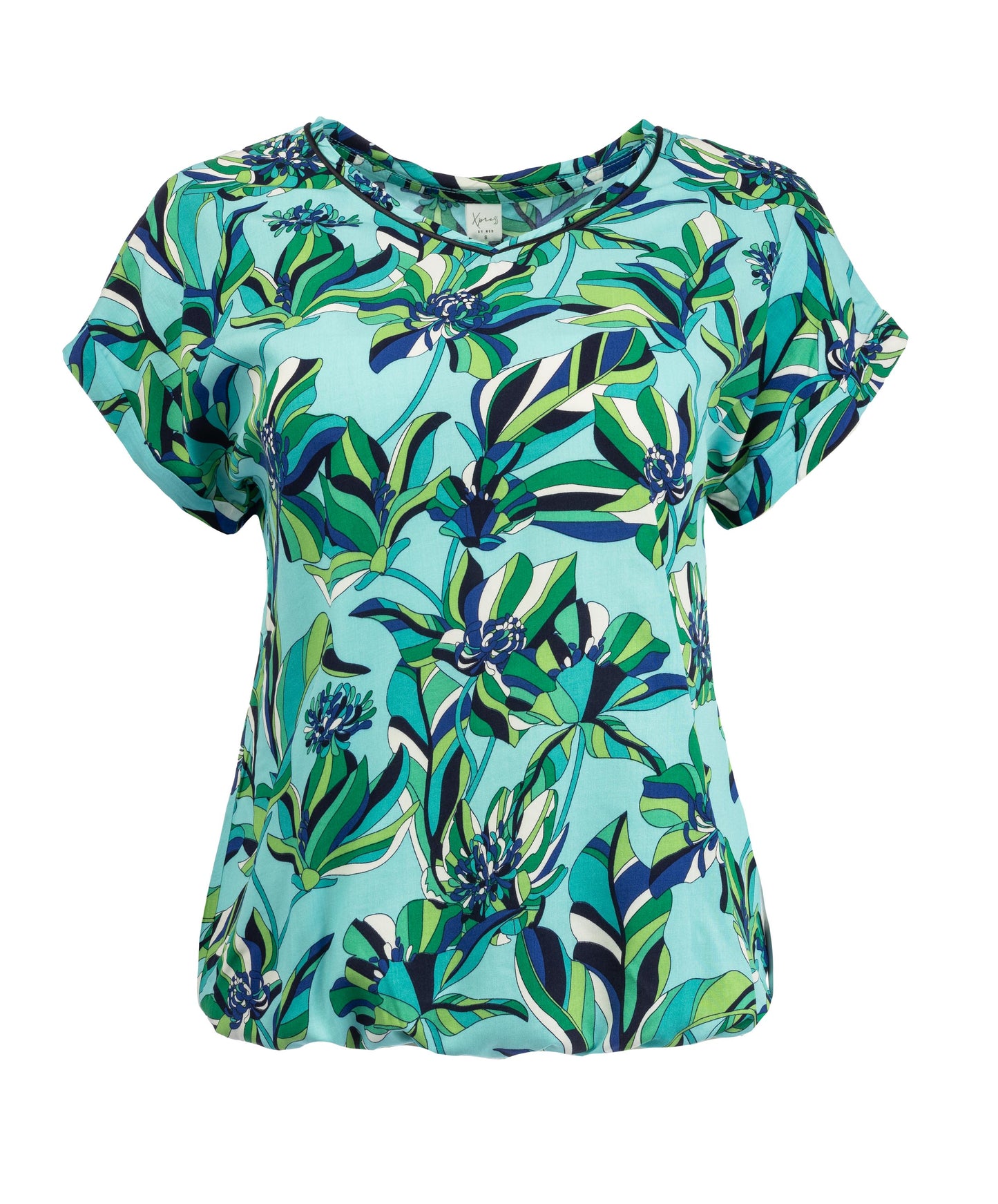 Nox PW SS Turquoise Petal Flower Woven | Turquoise