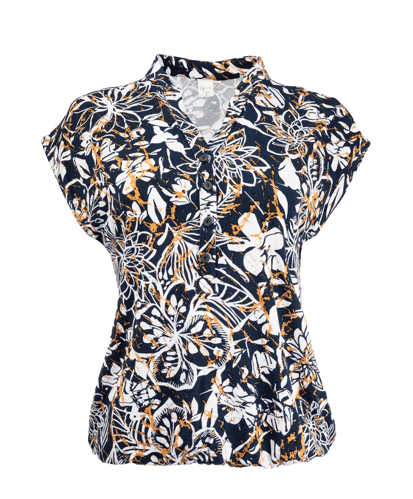 Lucie SL Marine Negative Flower Tricot | Marine