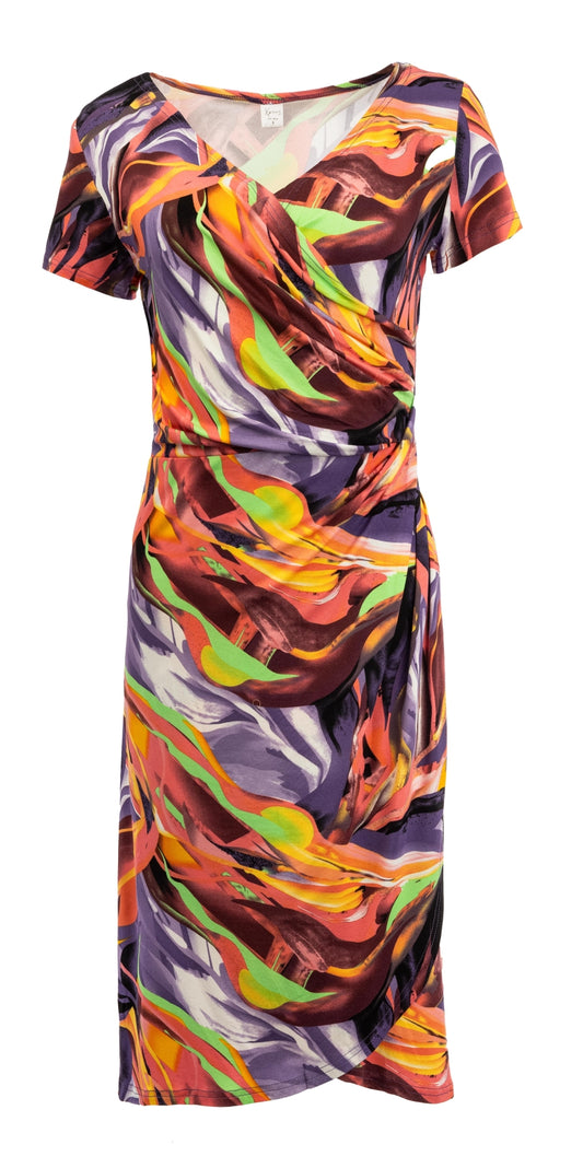 Janet Long SS Colored Psychedelic Tricot | Colored