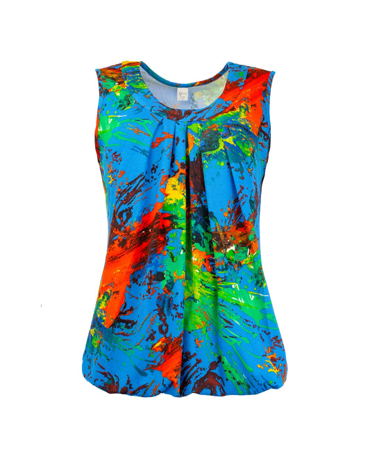 Dafne SL Blue Paint Spill Tricot | Blue