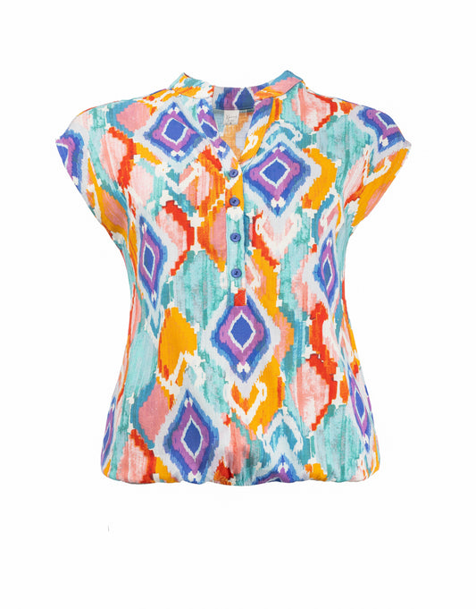 Lucie SL Turquoise Watery Diamonds Woven | Turquoise