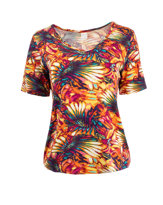 Xavier SS Colored Faded Flower Tricot | Colored
