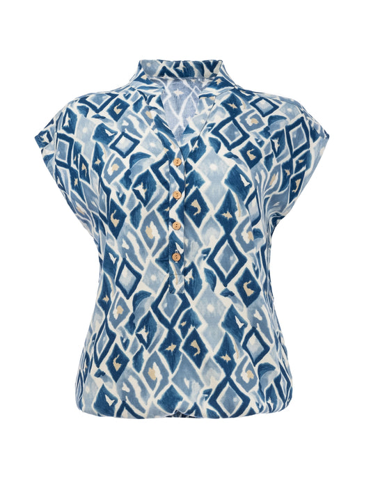 Lucie SL Denim Ikat Woven | Denim