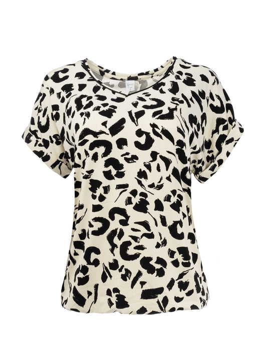 Nox P SS Ecru Animal Tricot | Ecru
