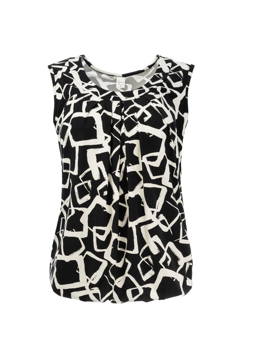 Dafne SL Black Playful Squares Tricot | Black