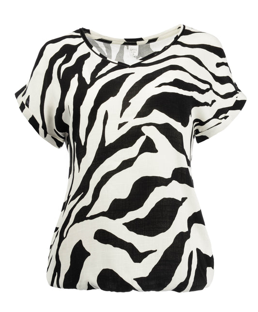 Nox PW SS Ecru Zebra  Woven | Ecru
