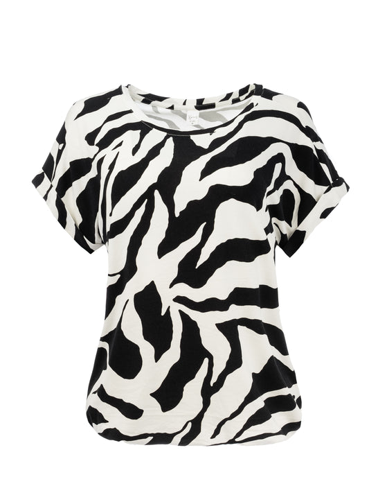 Brisia Plain SS Ecru Zebra Tricot | Ecru