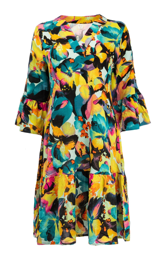 Rachelle 3/4 Colored High Summer Flower Woven | Colored