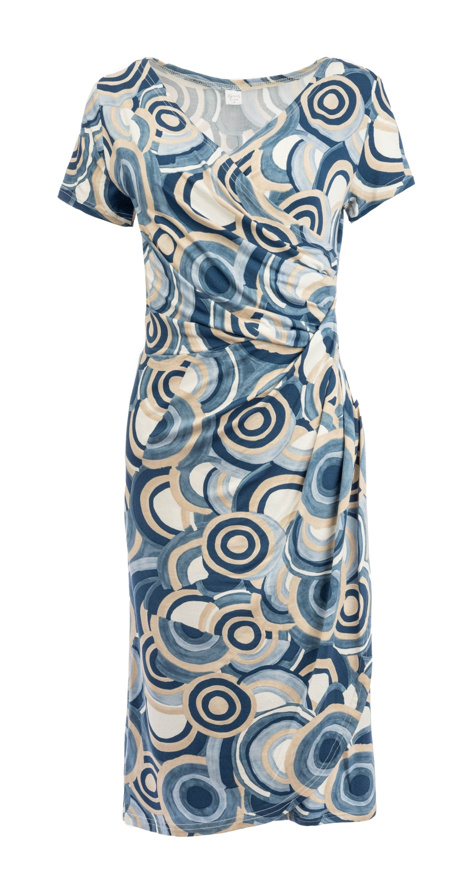 Janet Long SS Denim Circles Tricot | Denim