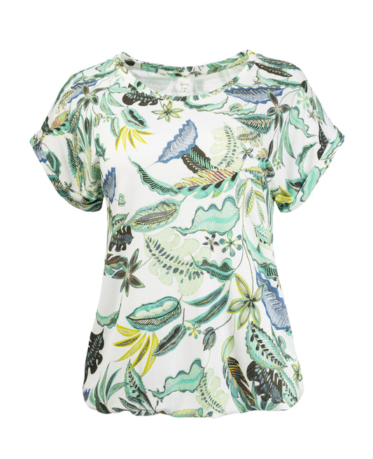 Brisia Plain SS Green Flower Field Tricot | Green