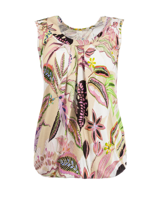 Dafne SL Pink Flower Field Tricot | Pink