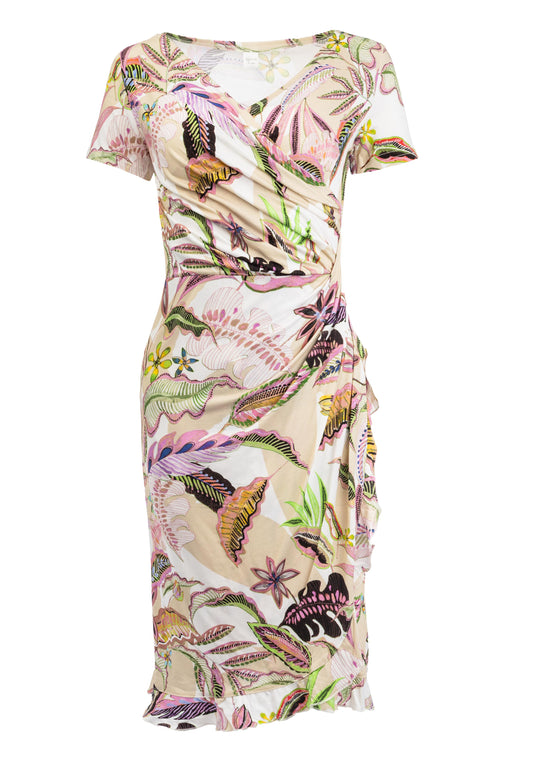 Jente 98 SS Pink Flower Field Tricot  Tricot | Pink