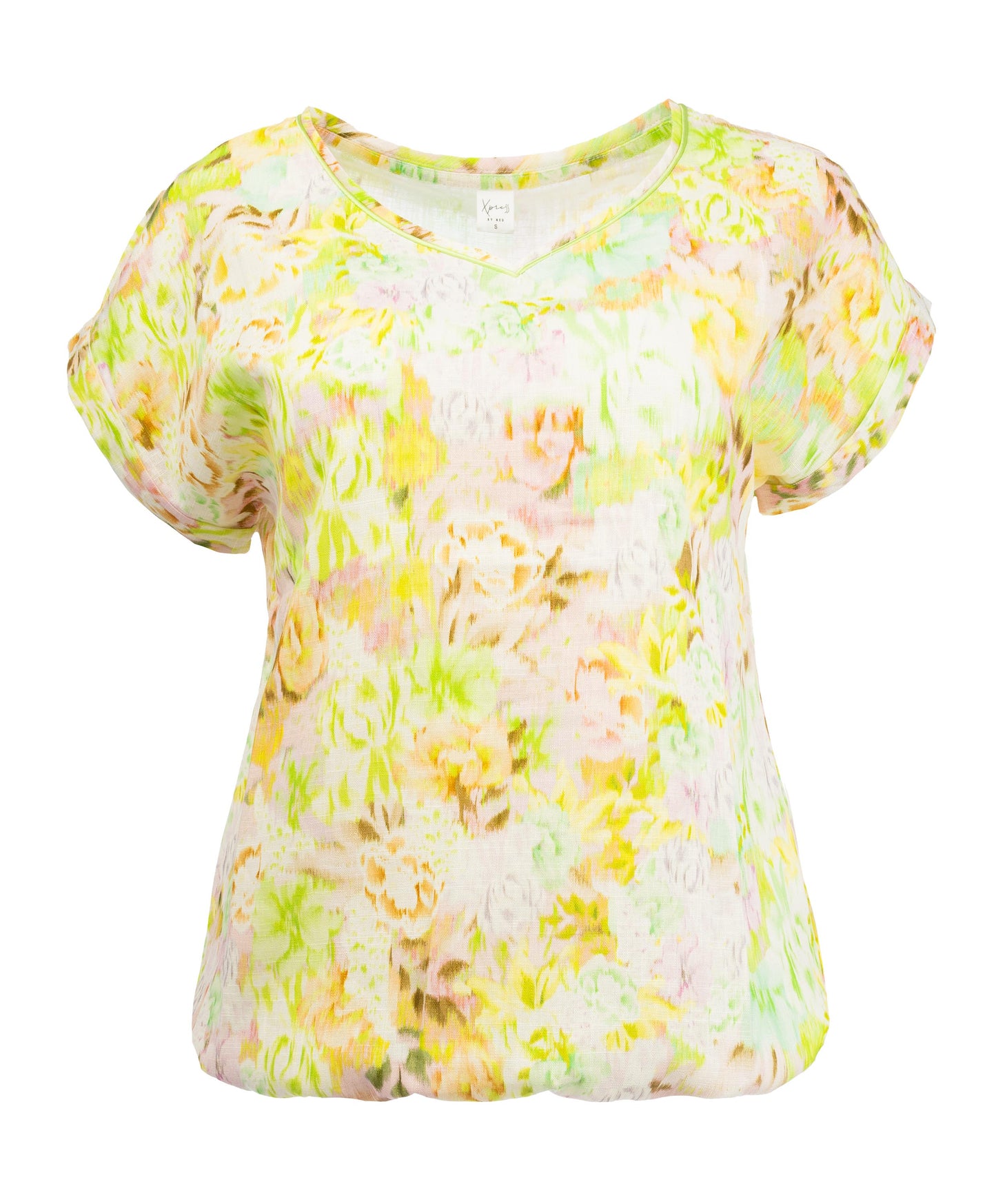 Nox PW SS Lime Watery Flowers Woven | Lime